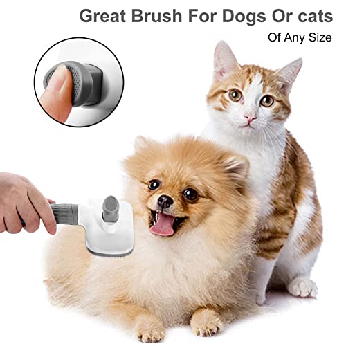 Self-Cleaning Dog and Cat Grooming Combo Brush