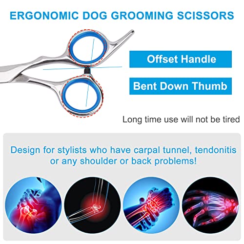 Stainless Steel Dog Grooming Scissors - Curved