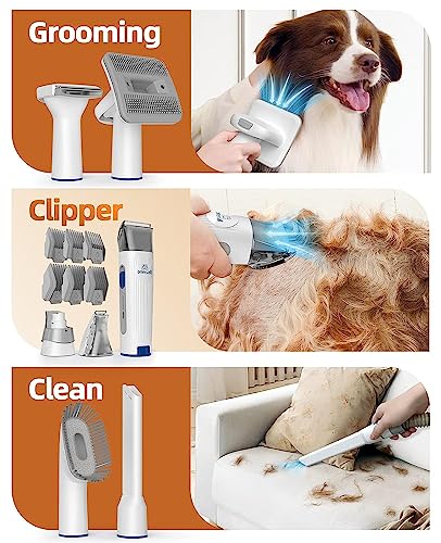 oneisall Dog Grooming Vacuum Kit, Pet Hair Suction
