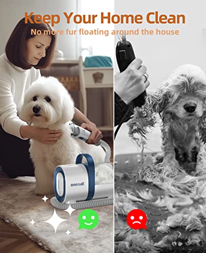 oneisall Dog Grooming Vacuum Kit, Pet Hair Suction