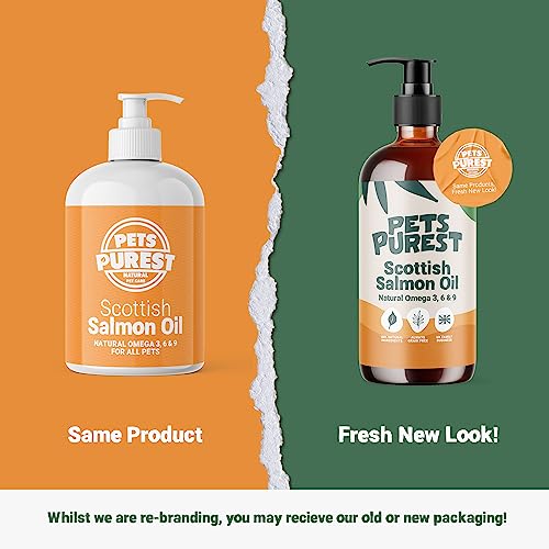 Salmon Oil Supplement for Dogs, Cats, Horse, Ferret
