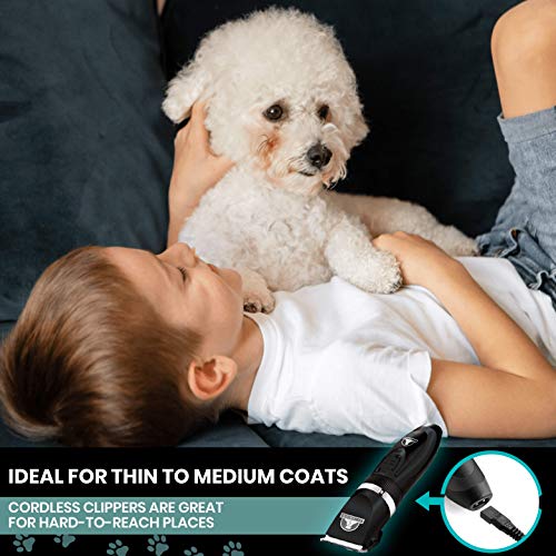 Dog Grooming Kit - Rechargeable Clippers & Accessories