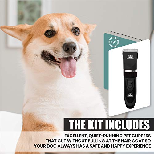Dog Grooming Kit - Rechargeable Clippers & Accessories