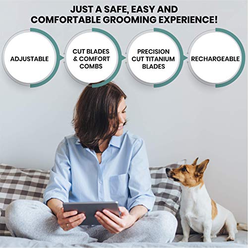 Dog Grooming Kit - Rechargeable Clippers & Accessories