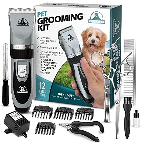 Dog Grooming Kit - Rechargeable Clippers & Accessories