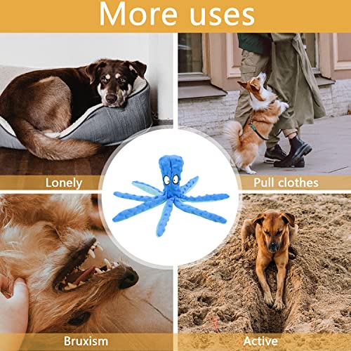 RAYITO Octopus Dog Toys - Interactive Squeaky Chew Toy