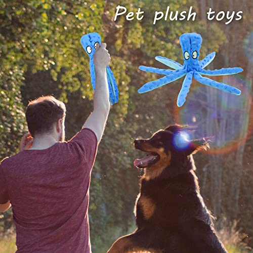 RAYITO Octopus Dog Toys - Interactive Squeaky Chew Toy