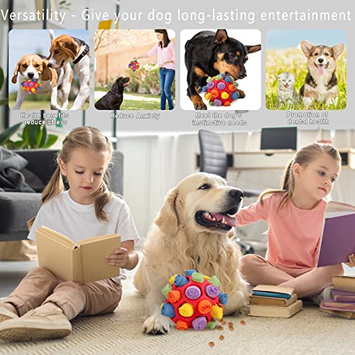 Interactive Dog Puzzle Toy with Snuffle Ball