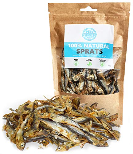100% Natural Sprats Dog Treats - Healthy Air-Dried Fish