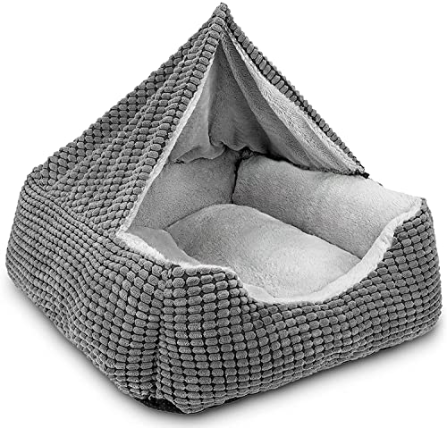 Luxury Hooded Dog Bed for All Size Pets
