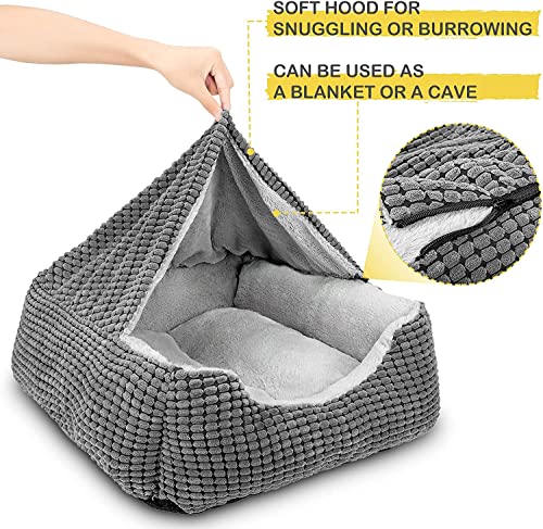 Luxury Hooded Dog Bed for All Size Pets