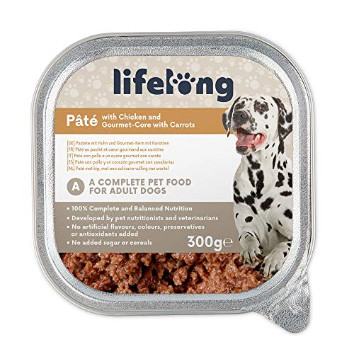 Lifelong Dog Food - Chicken, Carrot, and Pasta, 300g (Pack of 10)
