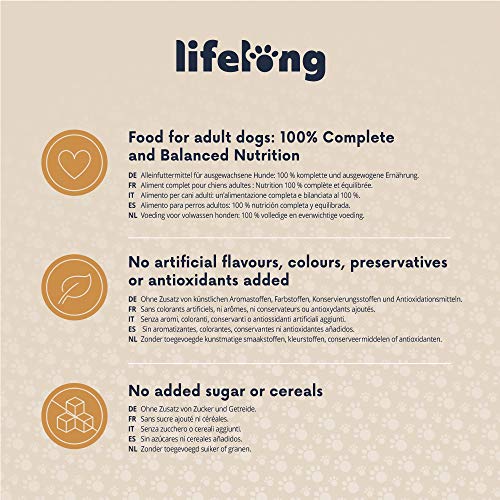 Lifelong Dog Food - Chicken, Carrot, and Pasta, 300g (Pack of 10)