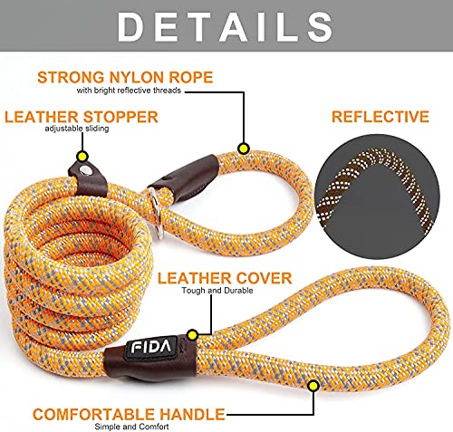 Durable Slip Rope Leash with Reflective Stitching