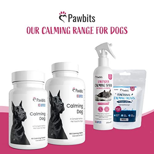 Pawbits 60 Calming Tablets for Dogs - Natural Calm Aid
