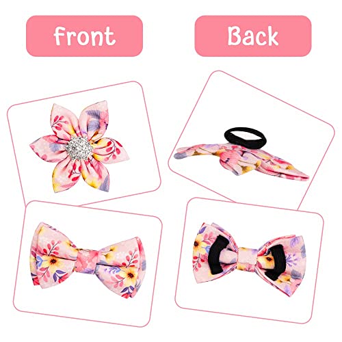 Flower Pattern Dog Collar and Leash Set