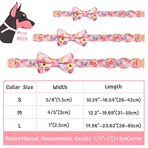Flower Pattern Dog Collar and Leash Set