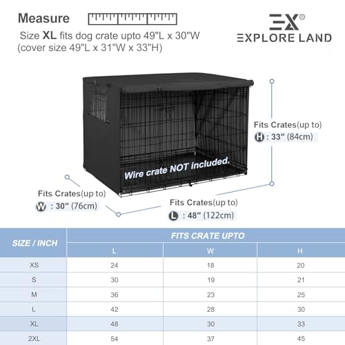 Universal Fit Dog Crate Cover - Durable Polyester Cover