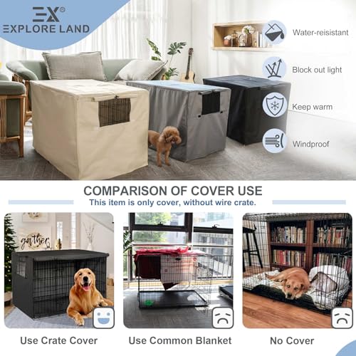 Universal Fit Dog Crate Cover - Durable Polyester Cover