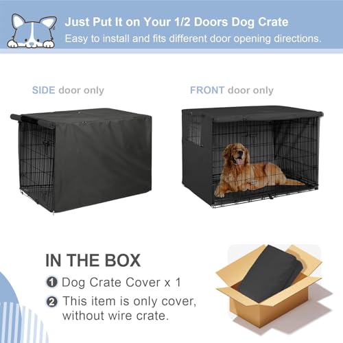 Universal Fit Dog Crate Cover - Durable Polyester Cover