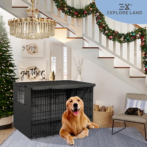 Universal Fit Dog Crate Cover - Durable Polyester Cover