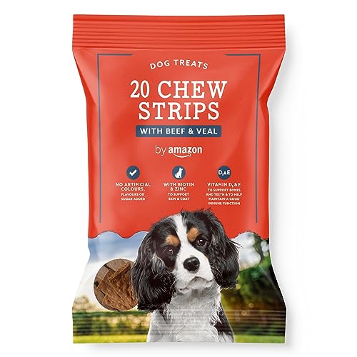 Dog Treats - 20 Beef & Veal Chew Strips, 200g