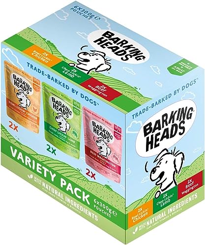 Barking Heads Variety Pack Wet Dog Food - 6 x 300g