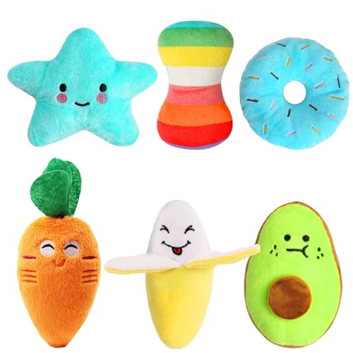 6-Pack Luxury Dog Squeaky Toys for Small-Medium Dogs