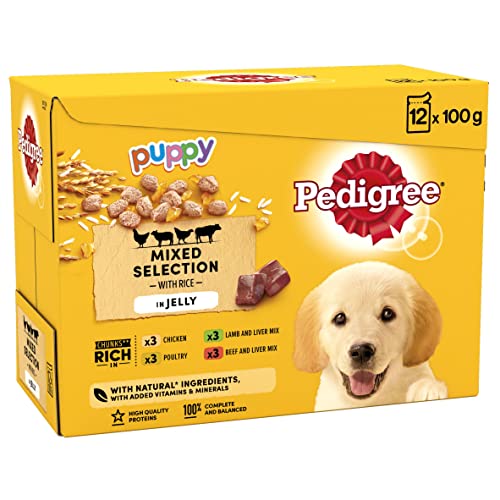 Pedigree Puppy Junior Wet Dog Food Pouches - Mixed Selection
