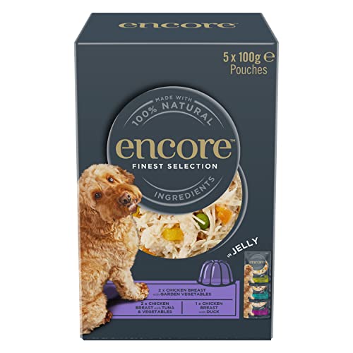 Encore Chicken Selection Wet Dog Food Pouches, 5x100g