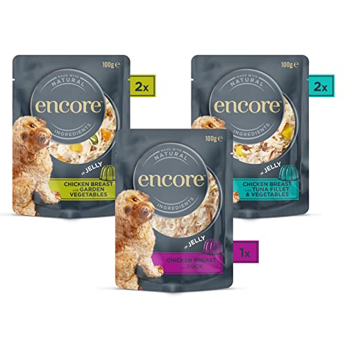 Encore Chicken Selection Wet Dog Food Pouches, 5x100g