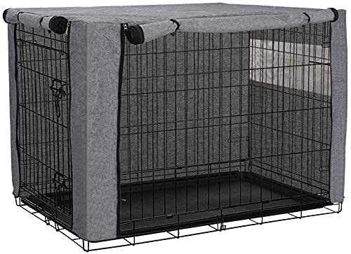 Grey Dog Crate Cover for Medium Size Crates