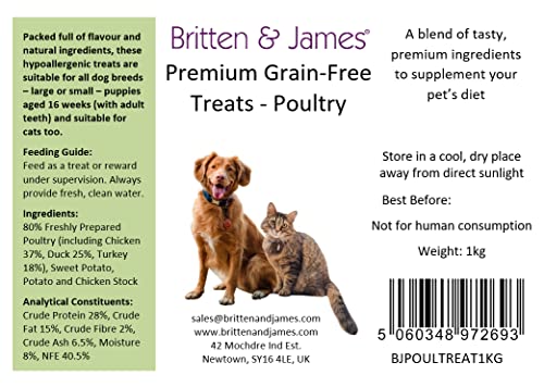 Britten & James Grain Free Pet Treats - Poultry 1kg