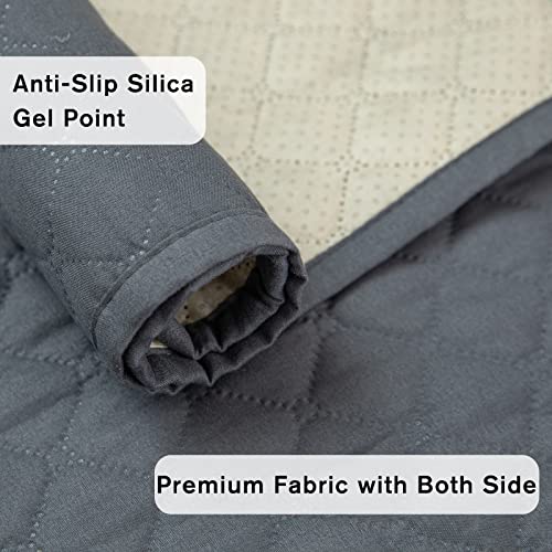 Waterproof Quilted Sofa Cover with Pockets & Straps
