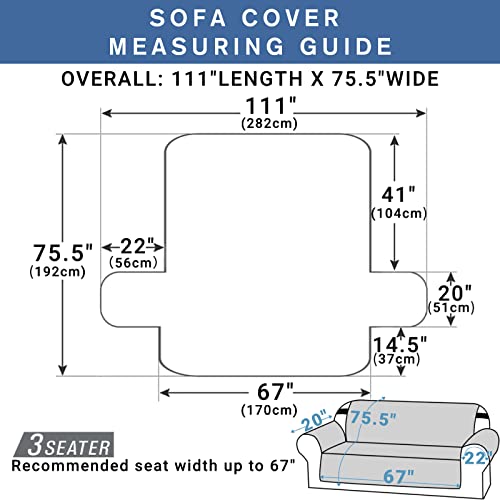 Waterproof Quilted Sofa Cover with Pockets & Straps