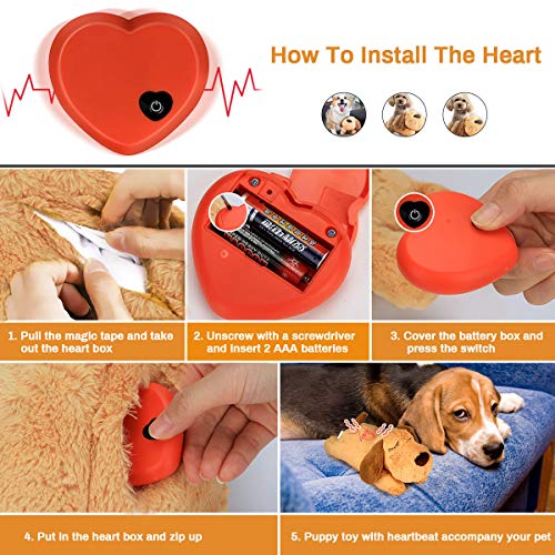 E-More Puppy Toy: Heartbeat Plush Sleeping Buddy