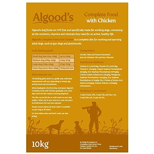 Algoods Chicken Flavour Working Dog Food, 10 Kg