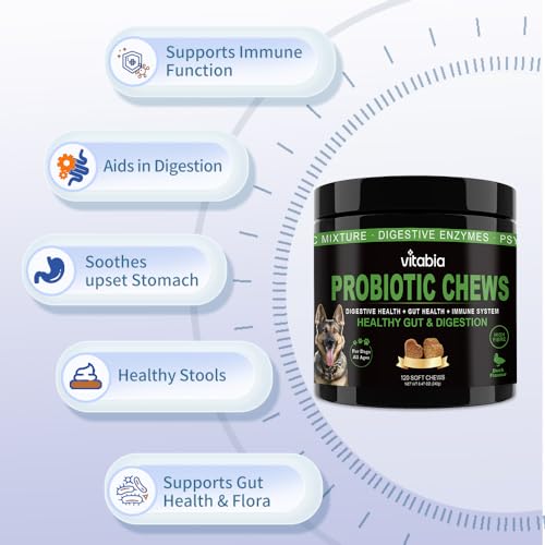Dog Gut Health: VITABIA Probiotic Supplements (120 Chews)