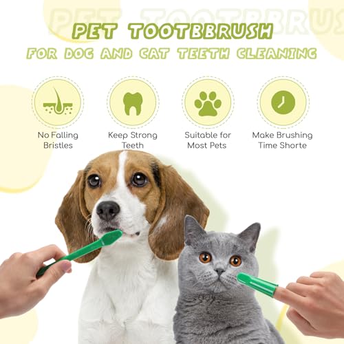 Nobleza Dog Toothbrush and Toothpaste Kit for Pet Oral Care