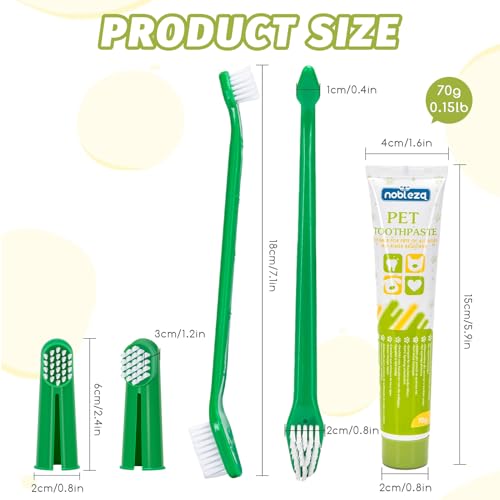 Nobleza Dog Toothbrush and Toothpaste Kit for Pet Oral Care