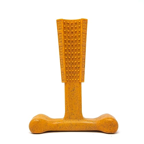 Peanut Butter T-Bone Chew Toy for Medium Dogs