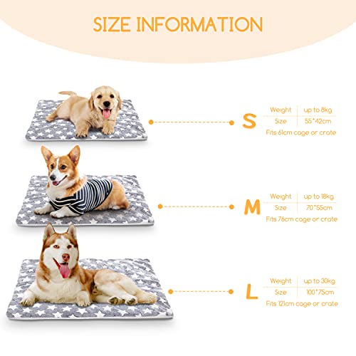 Soft Fleece Dog Bed Mat, Reversible, Warm, Medium