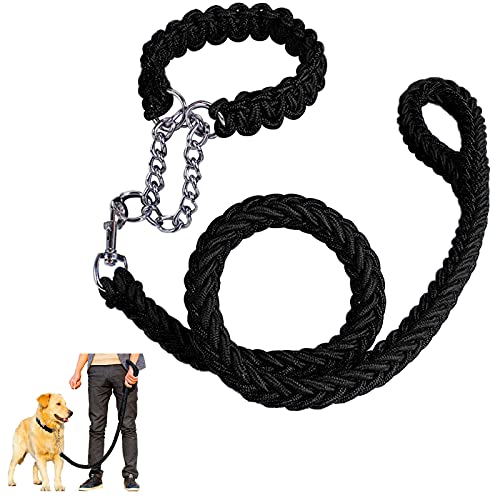 Durable Braided Dog Leash and Collar Set