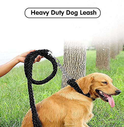 Durable Braided Dog Leash and Collar Set