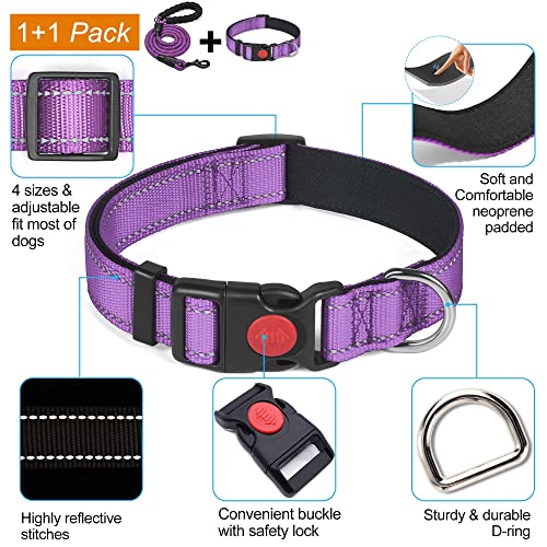 Reflective Dog Collar with Soft Neoprene Padding