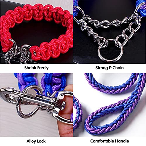 Durable Braided Dog Leash and Collar Set