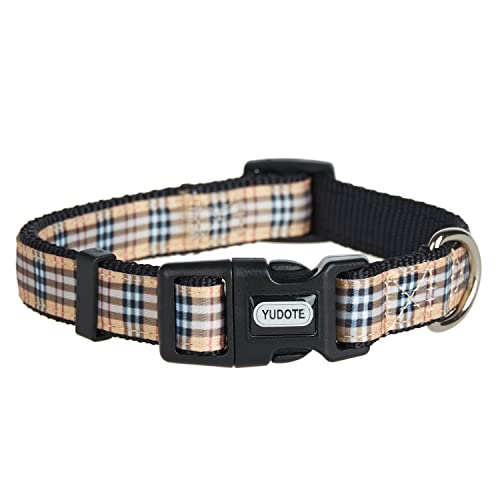 YUDOTE Plaid Dog Collar and Lead Set: British Style
