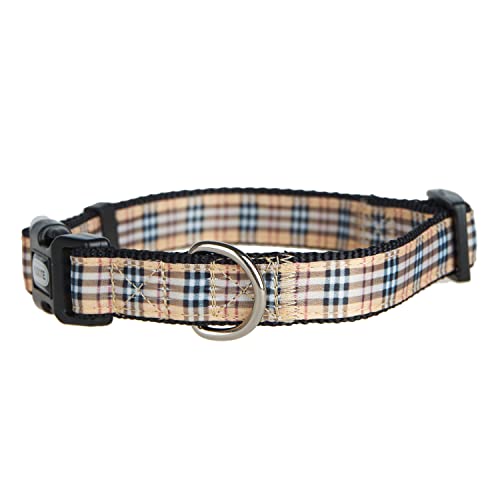 YUDOTE Plaid Dog Collar and Lead Set: British Style