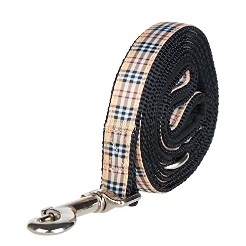 YUDOTE Plaid Dog Collar and Lead Set: British Style