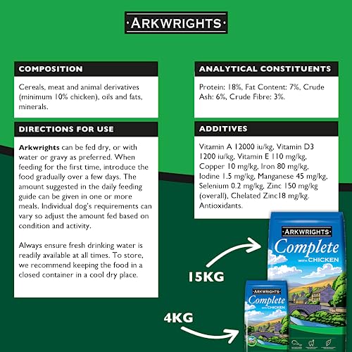 Arkwrights Chicken Dog Food - 15 Kg